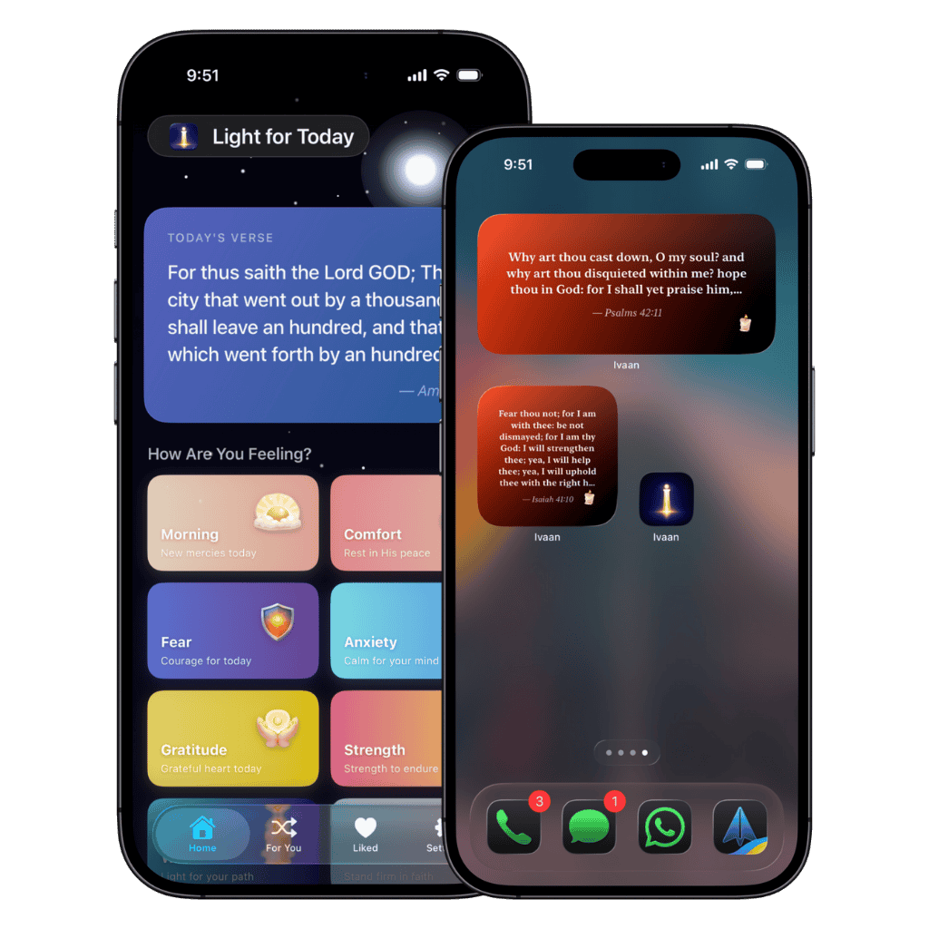 Ivaan Daily Verse App Interface